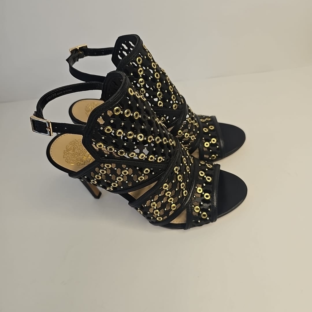 Elegant Black and Gold Women's Sandals